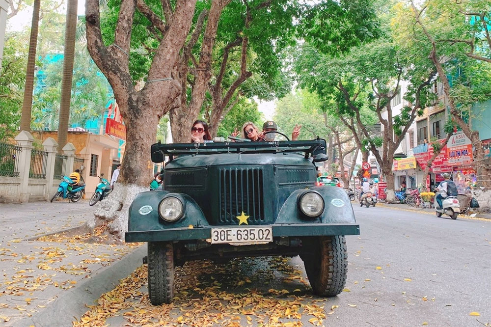 Hanoi full day tour combo: Half day city by vintage motorcycle and half day countryside by GAZ69/USA JEEP – VBTFD
